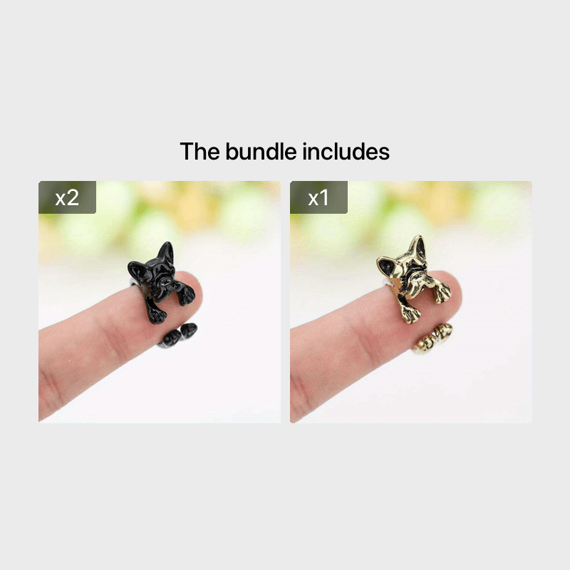 Funky Mixed Cartoon Animals Dog Cat Shaped Ring Alloy Jewelry Accessories